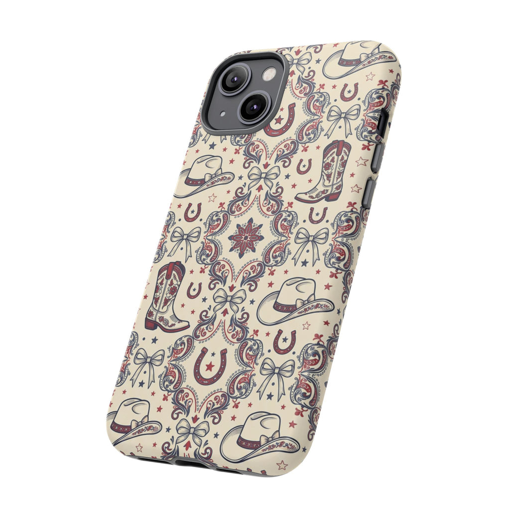 Americana Cowgirl Coquette Phone Case Printify