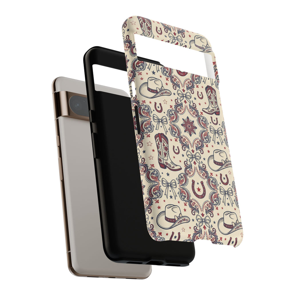 Americana Cowgirl Coquette Phone Case Printify
