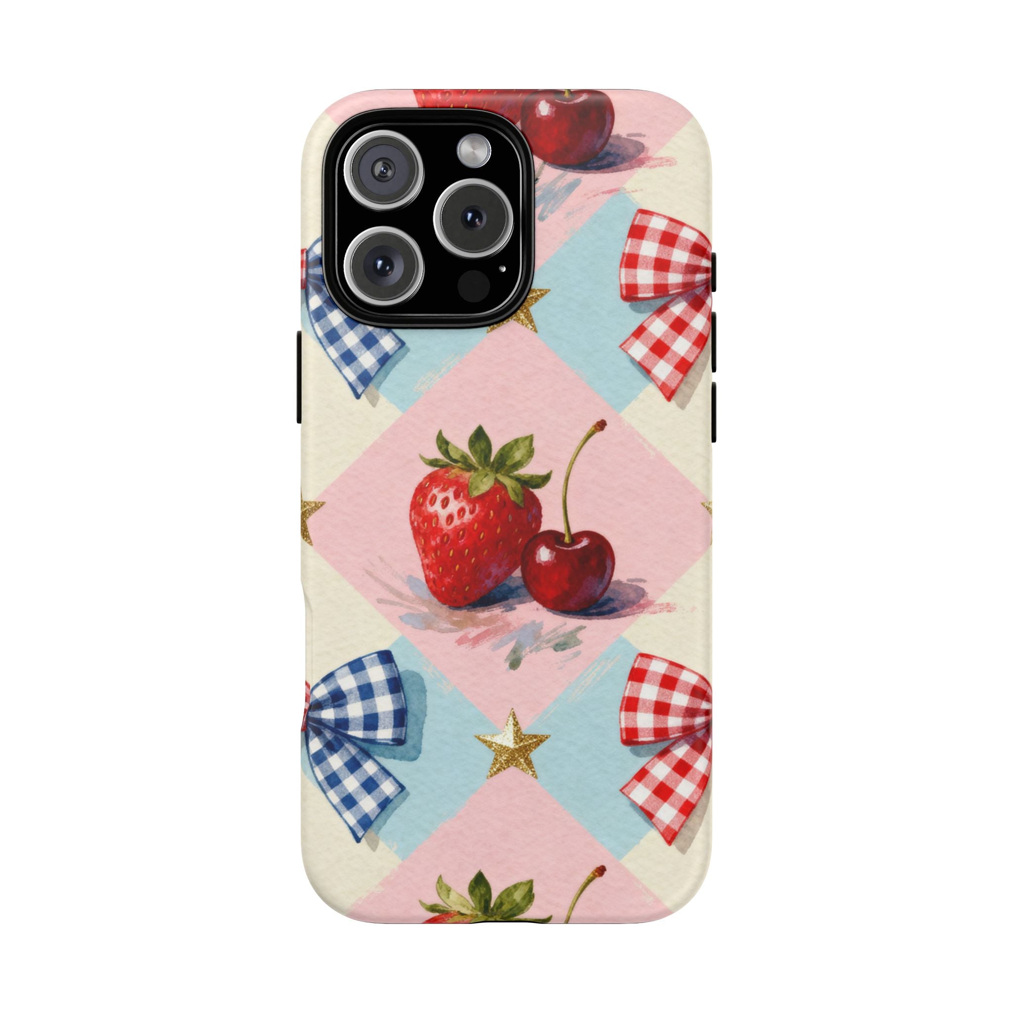 Americana Coquette Cherry Picnic Phone Case Printify
