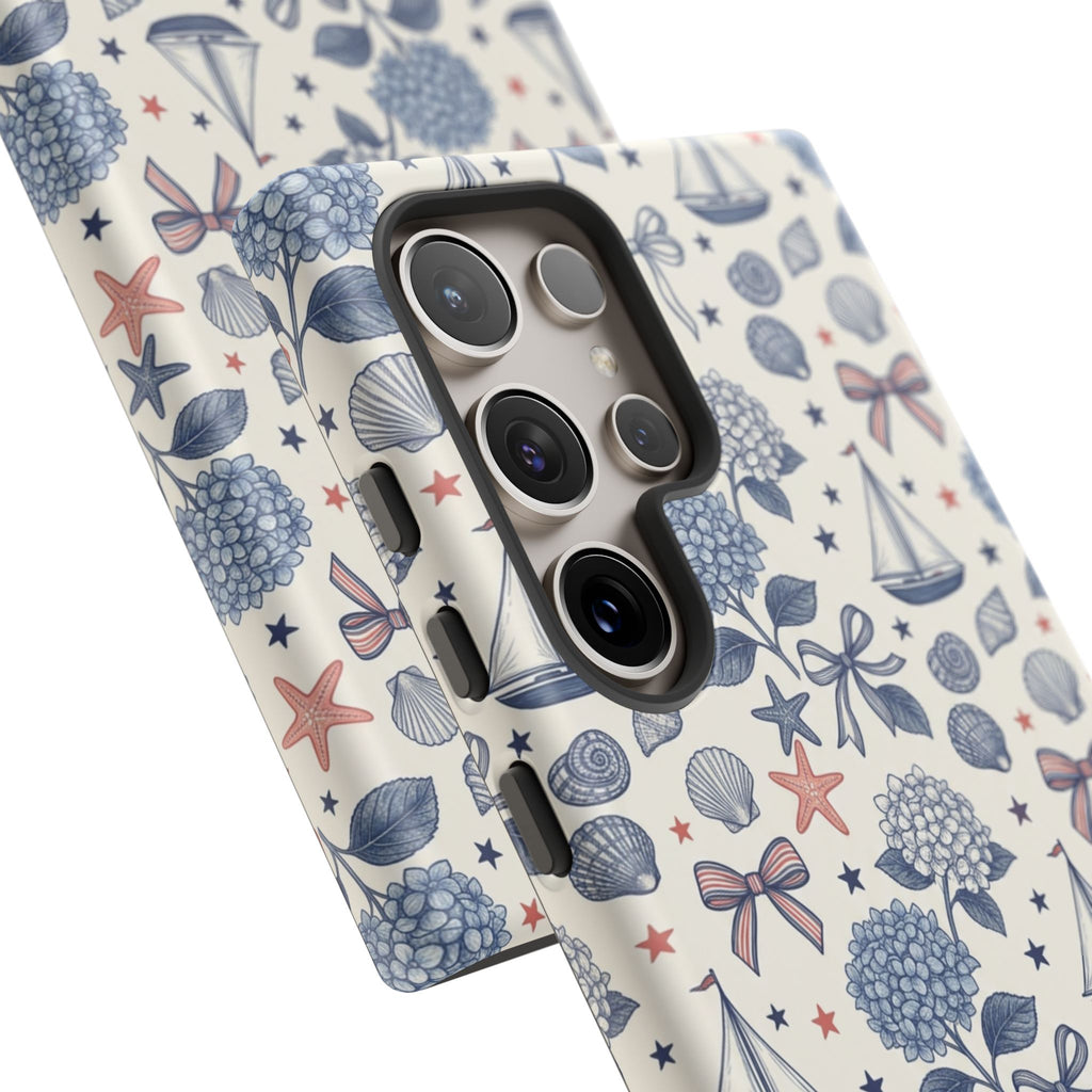Coastal Americana Hydrangea Phone Case Printify