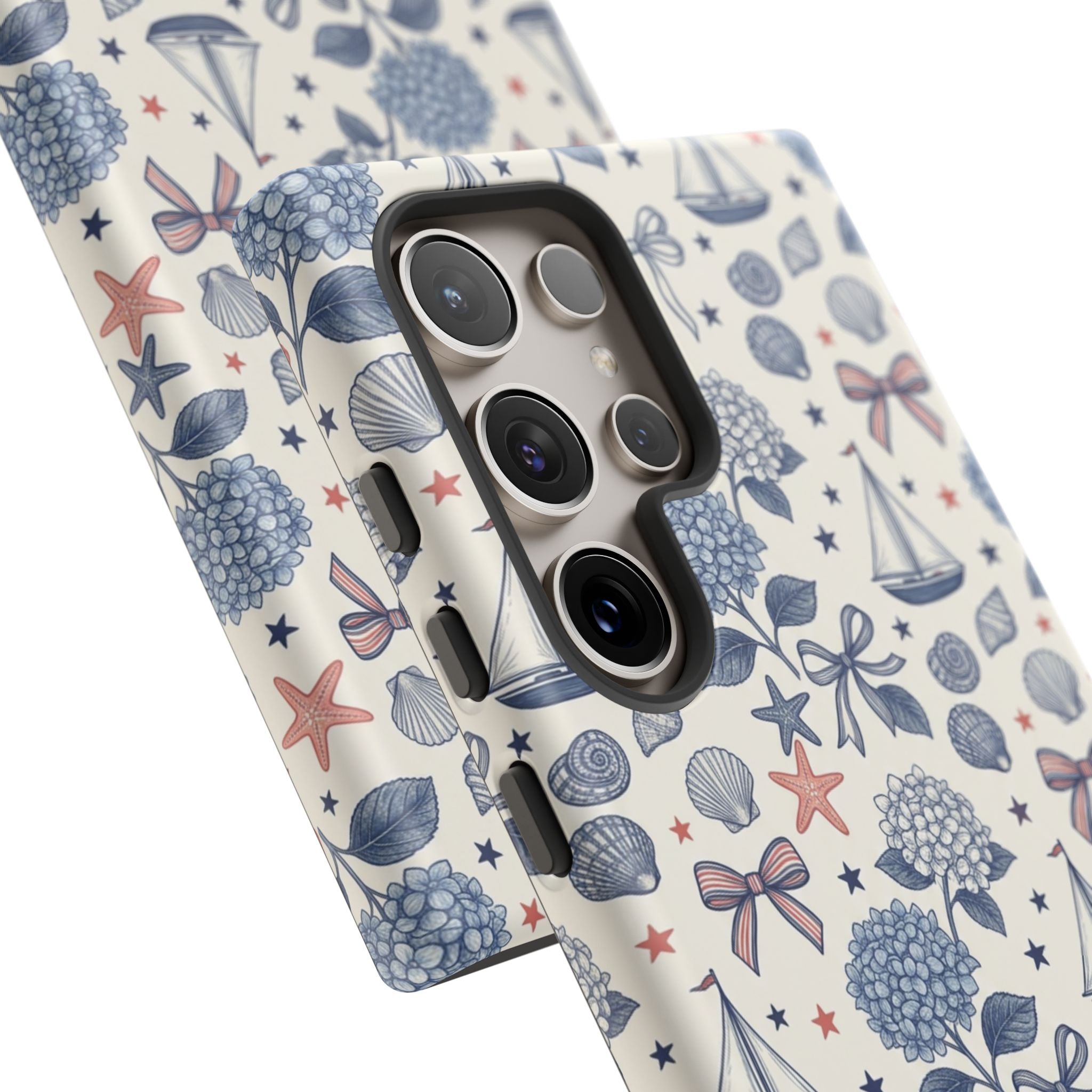 Coastal Americana Hydrangea Phone Case Printify