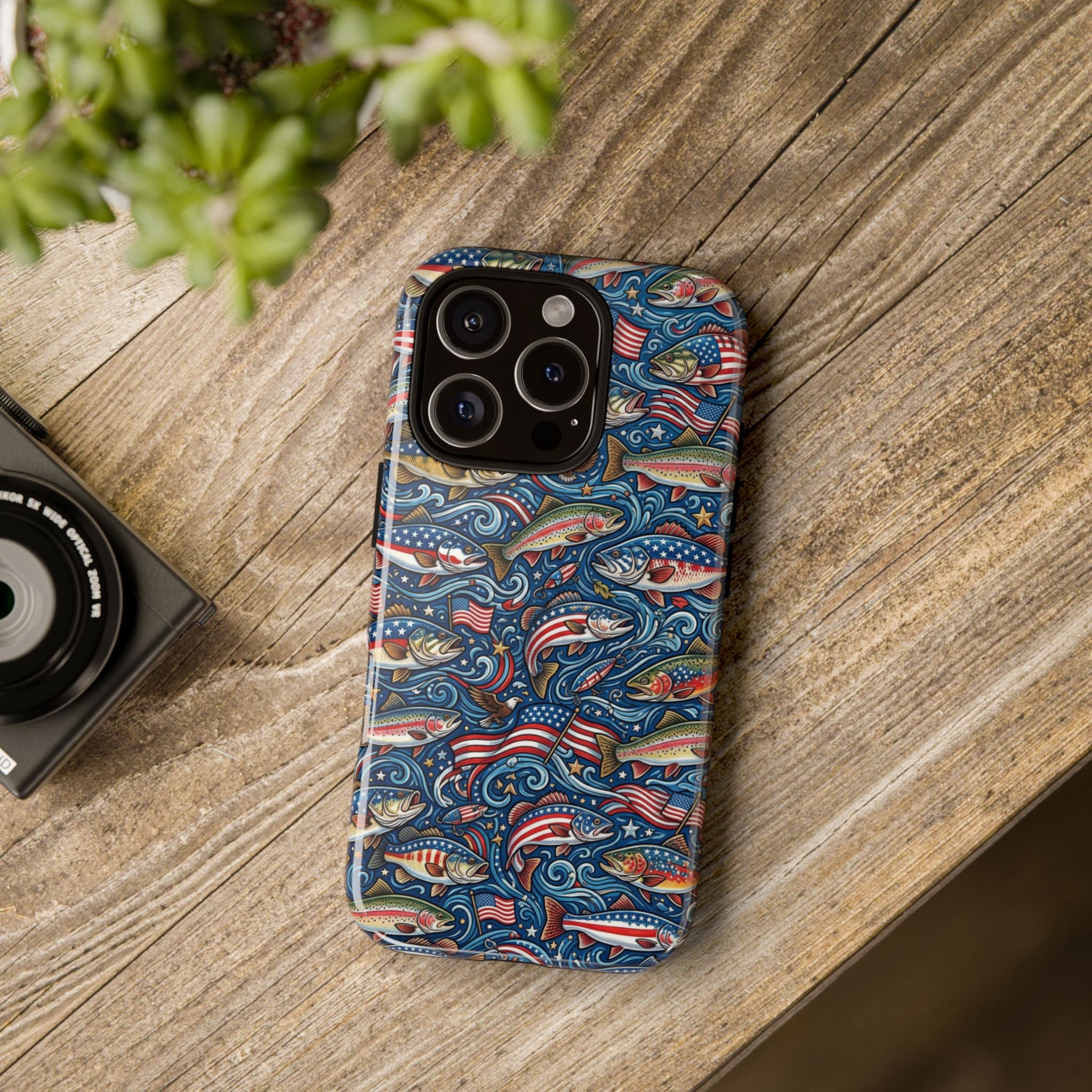 Patriotic Fishing Waters Phone Case Printify
