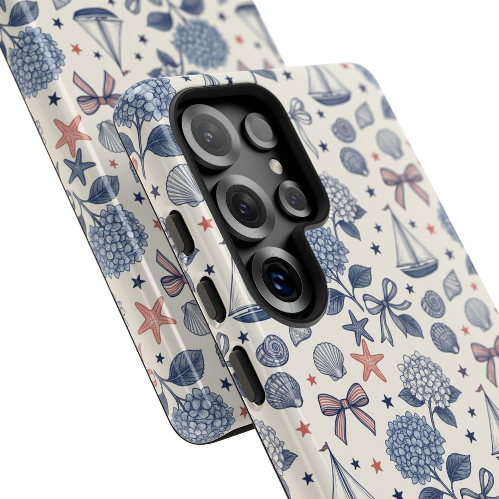 Coastal Americana Hydrangea Phone Case Printify