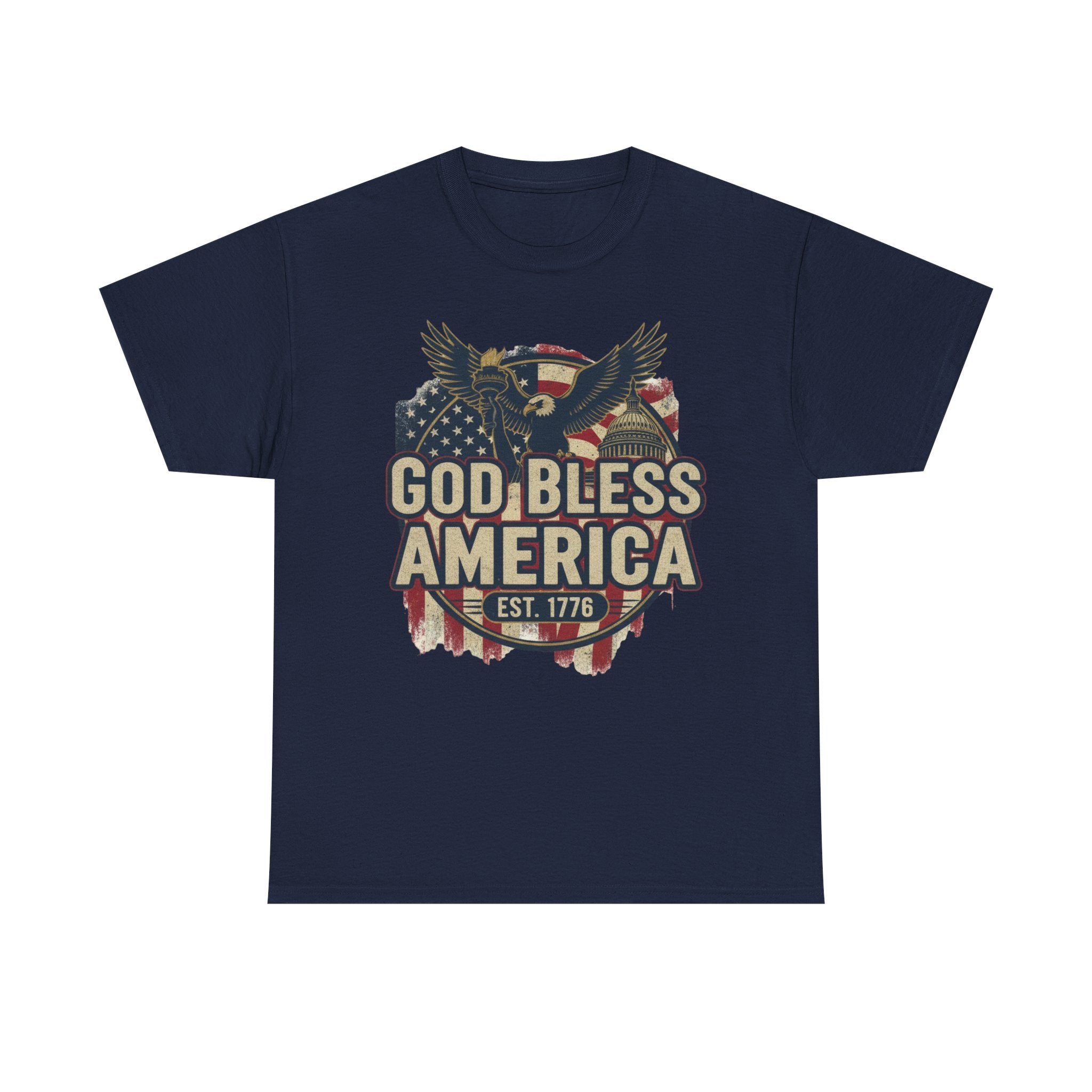 God Bless America 1776 Patriotic T-Shirt – Vintage American Heritage Tee