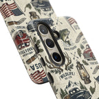 Patriotic Outdoors Phone Case – Bass Fishing & Vintage Americana Case Printify