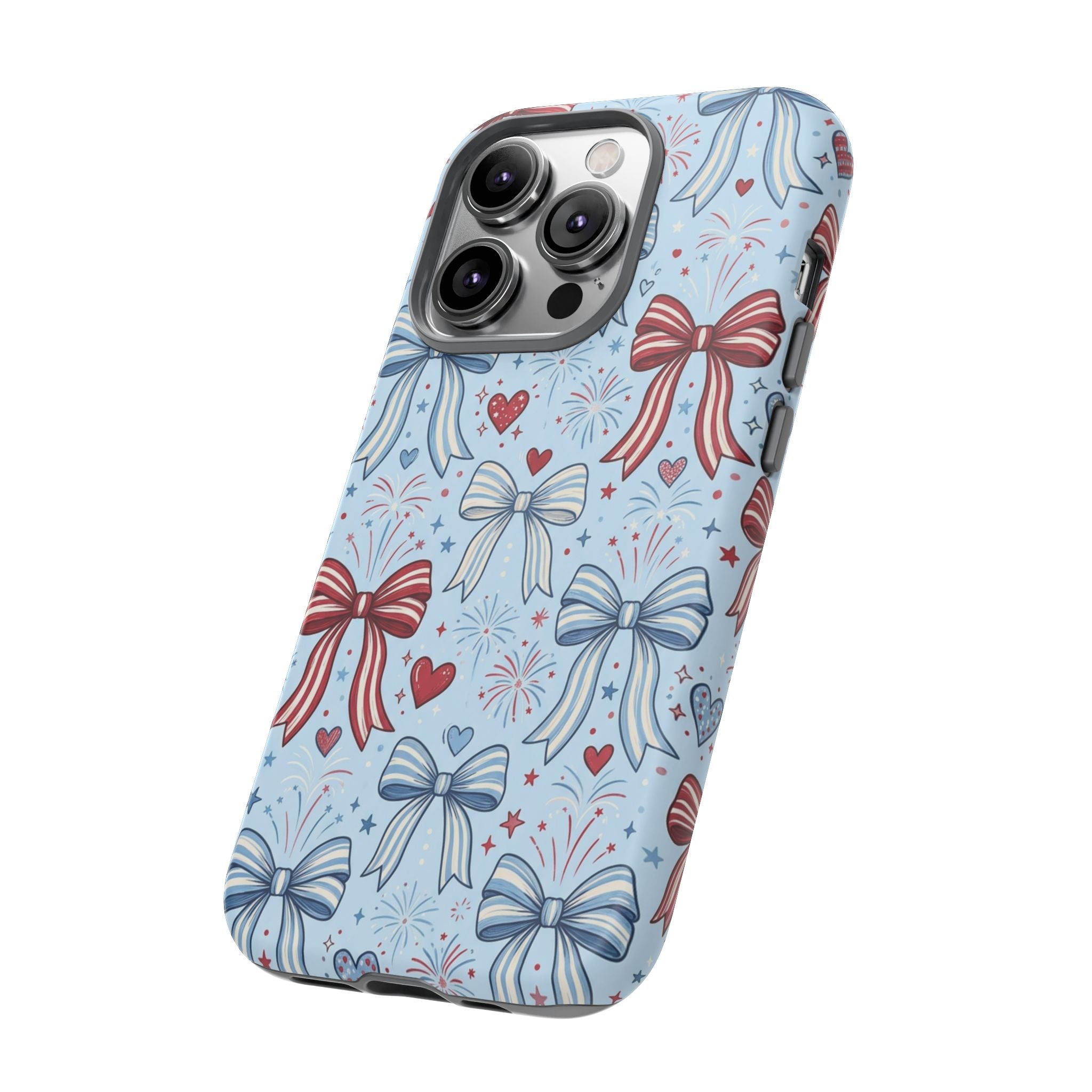Patriotic Coquette Bows & Fireworks Phone Case Printify