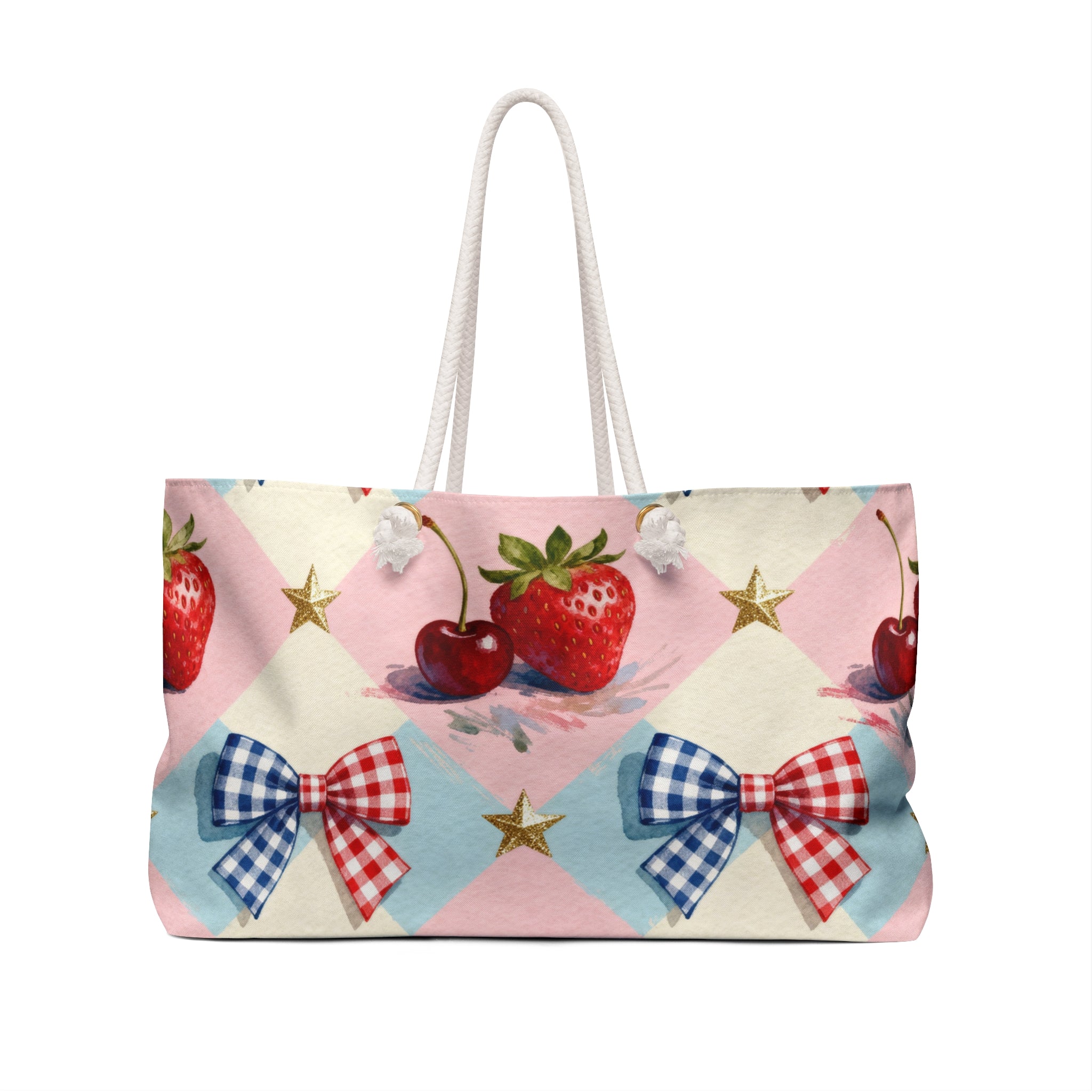 Sweet Liberty Bows & Berries Weekender Tote Printify