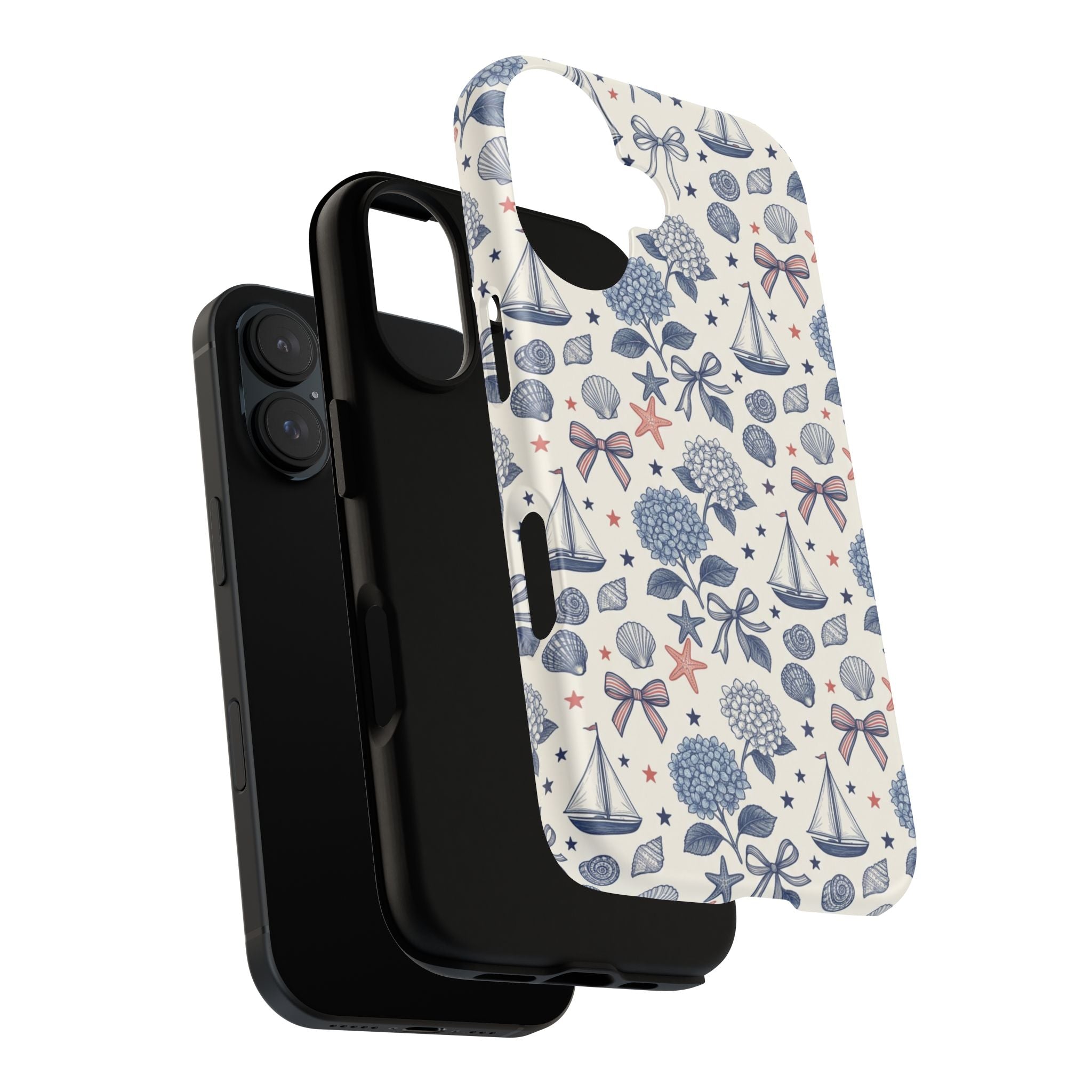 Coastal Americana Hydrangea Phone Case Printify