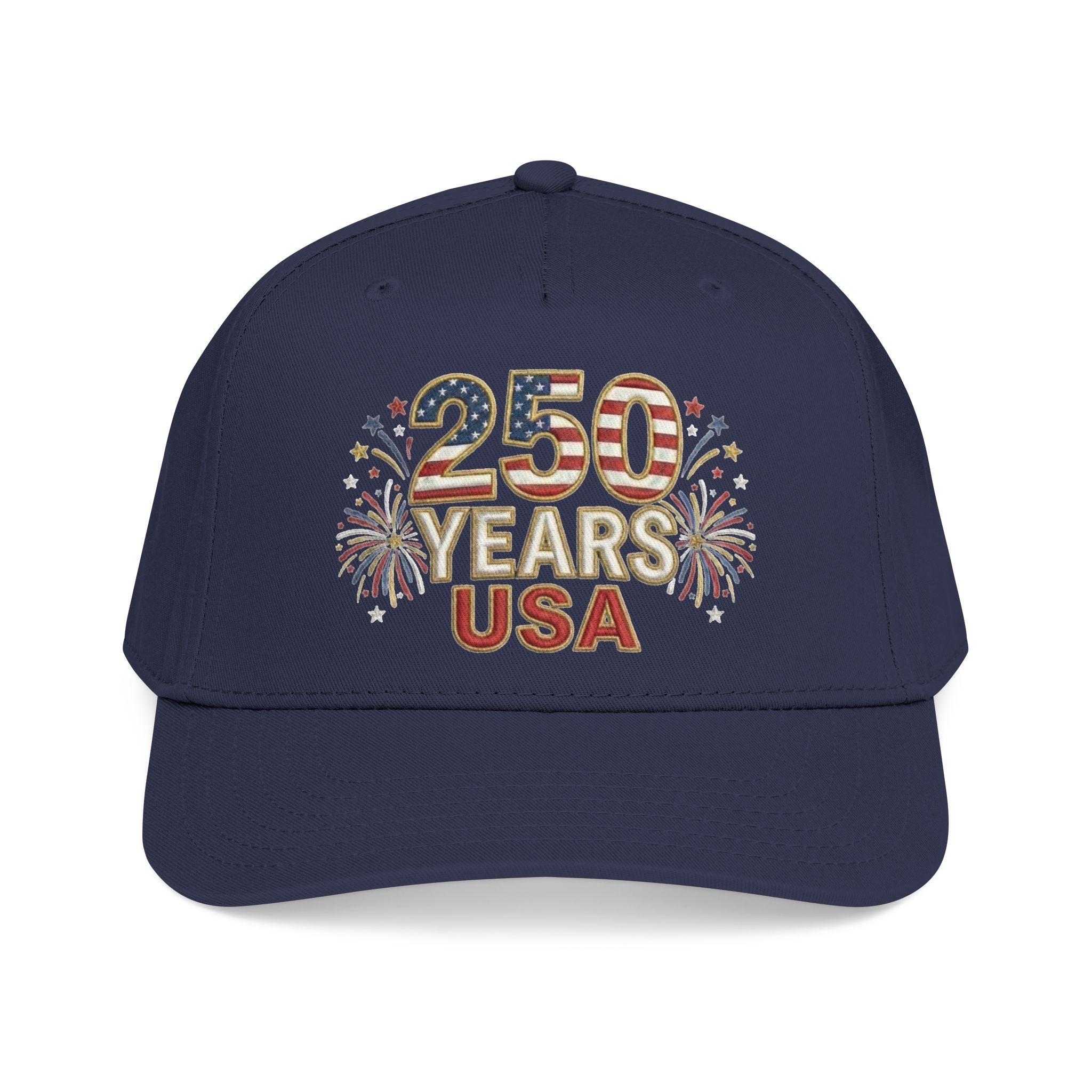"250 YEARS" Patriotic Baseball Cap – America 250 Snapback Hat (Dark Colors)