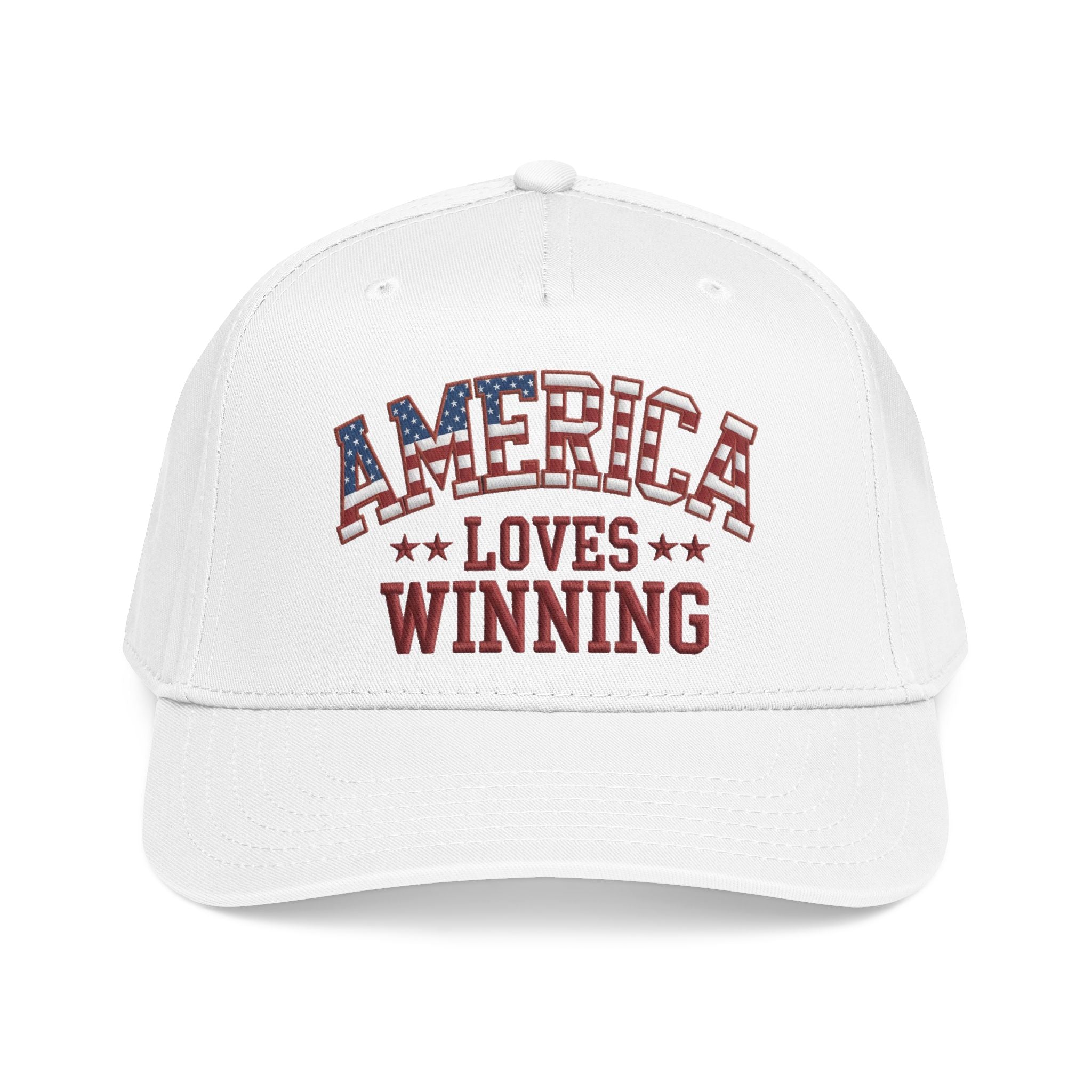 America Loves Winning Patriotic Hat – American Flag Light Cap