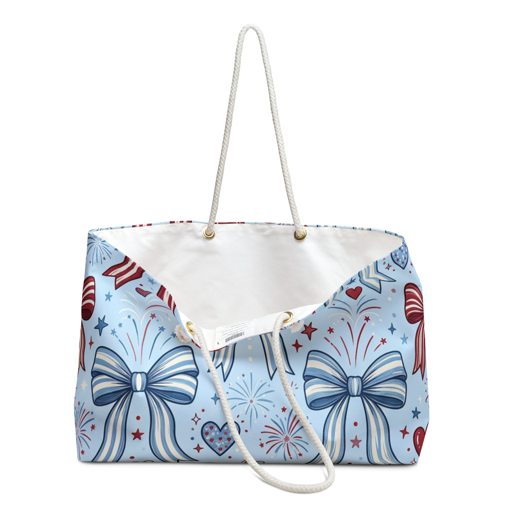 Liberty Bows & Fireworks Weekender Tote Printify