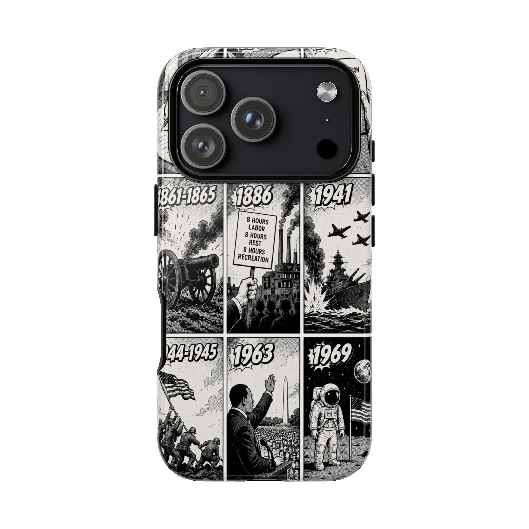 America Through the Ages Comic History Phone Case Printify