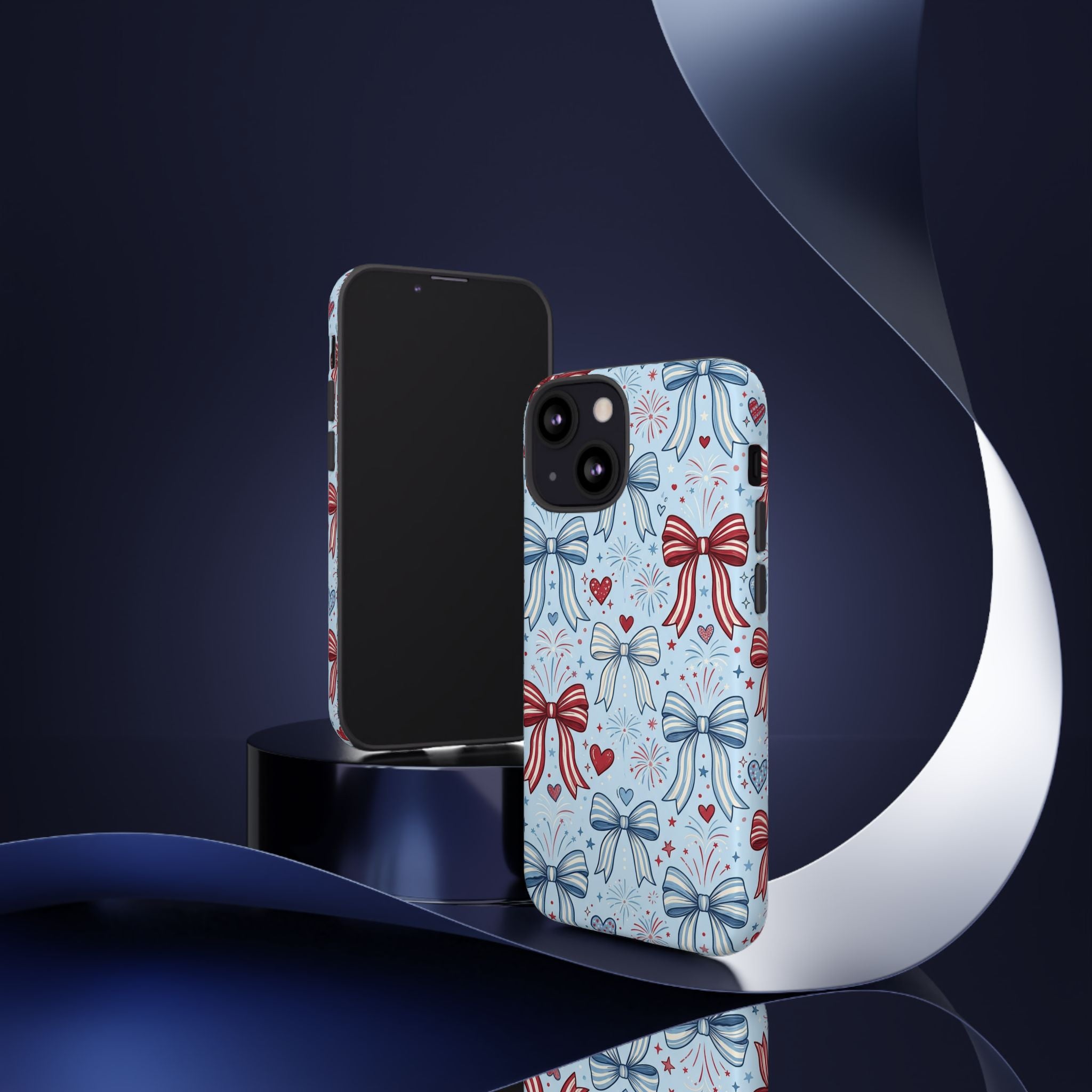 Patriotic Coquette Bows & Fireworks Phone Case Printify
