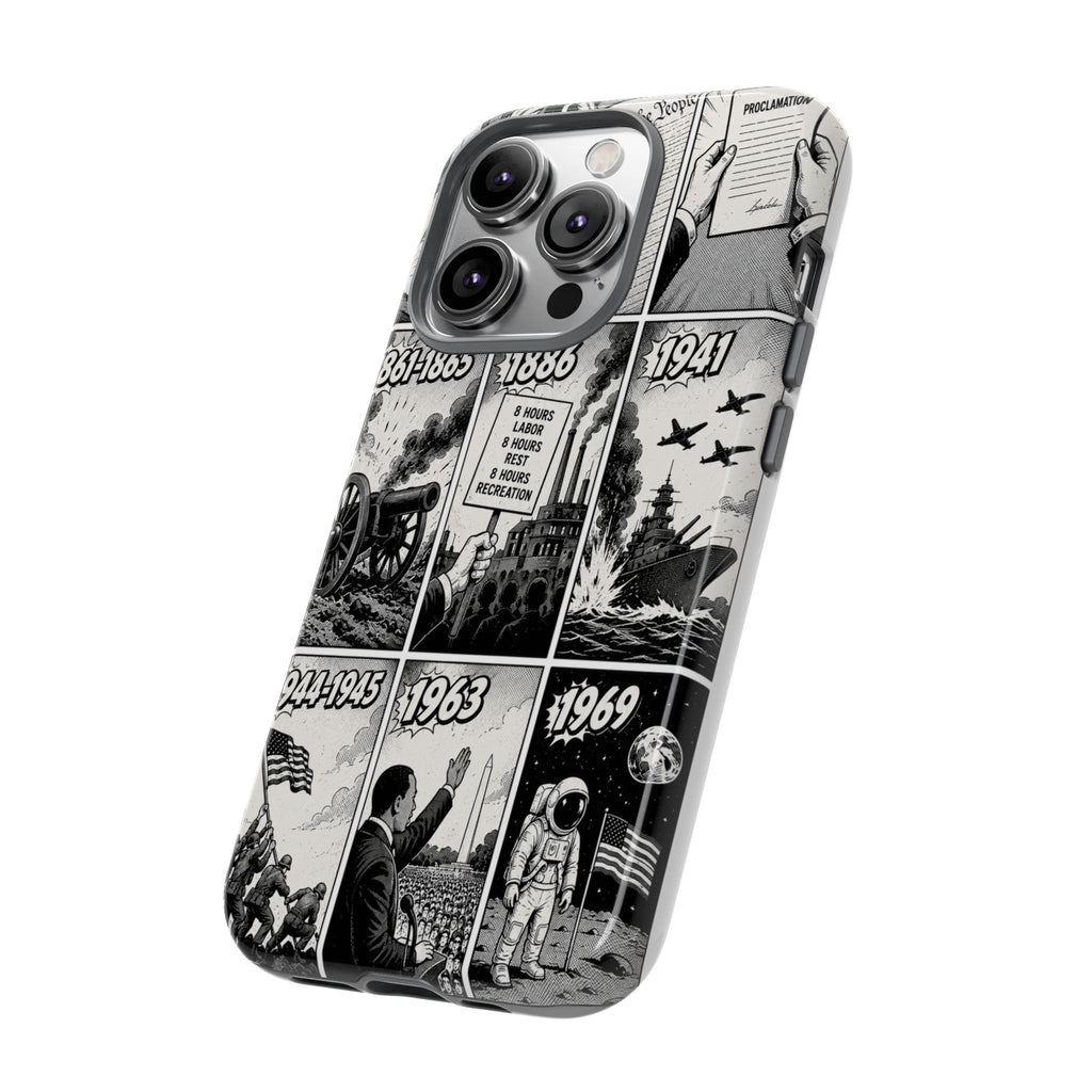 America Through the Ages Comic History Phone Case Printify