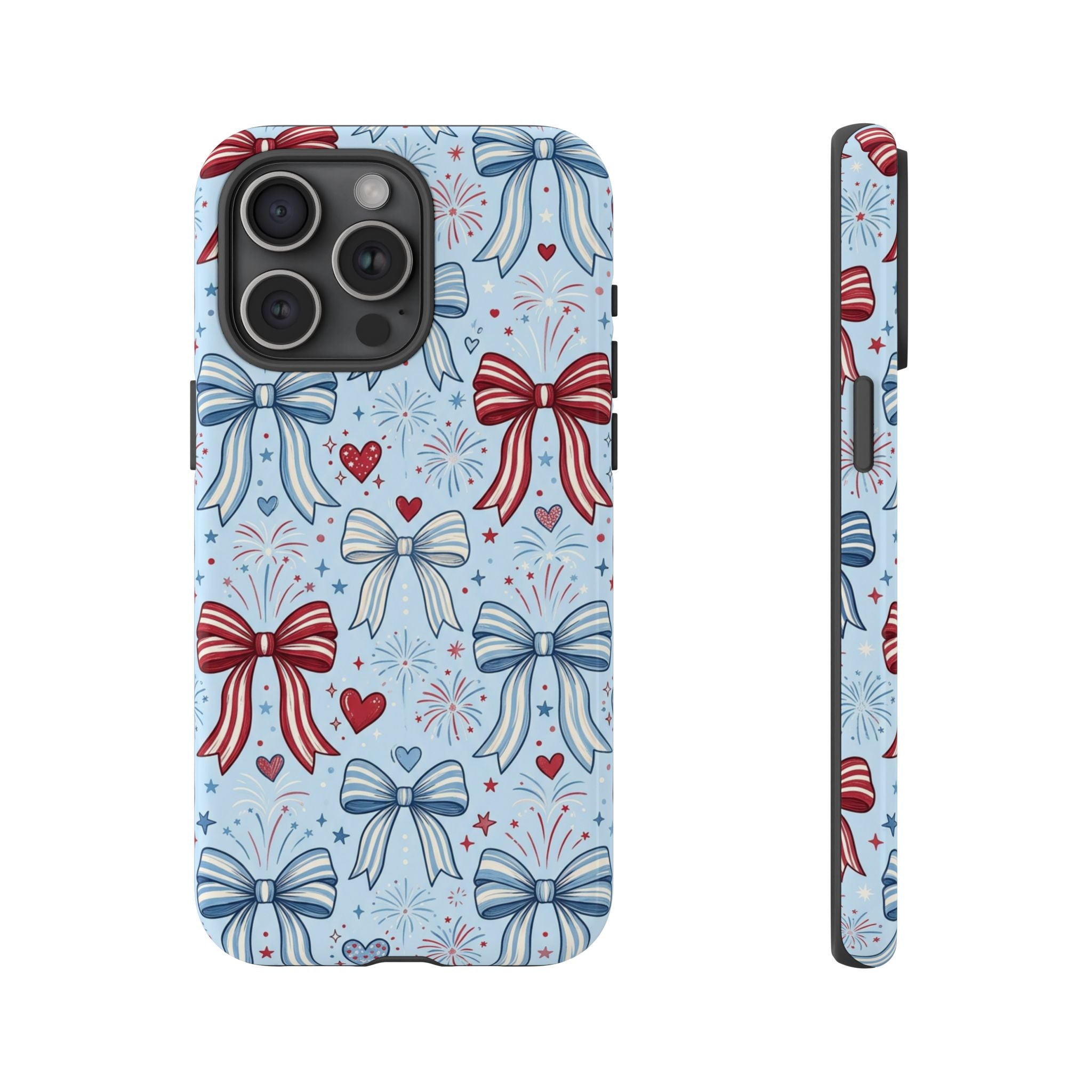 Patriotic Coquette Bows & Fireworks Phone Case Printify
