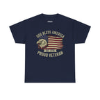 God Bless America Veterans Edition Patriotic T-Shirt – Vintage Eagle Flag Tee Printify