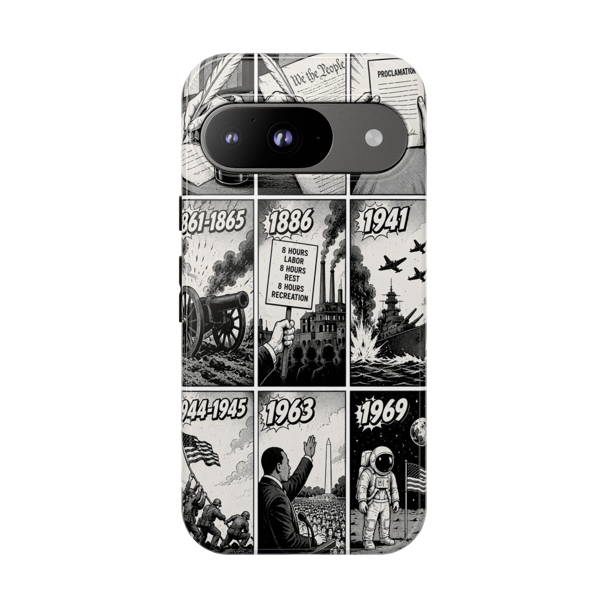 America Through the Ages Comic History Phone Case Printify