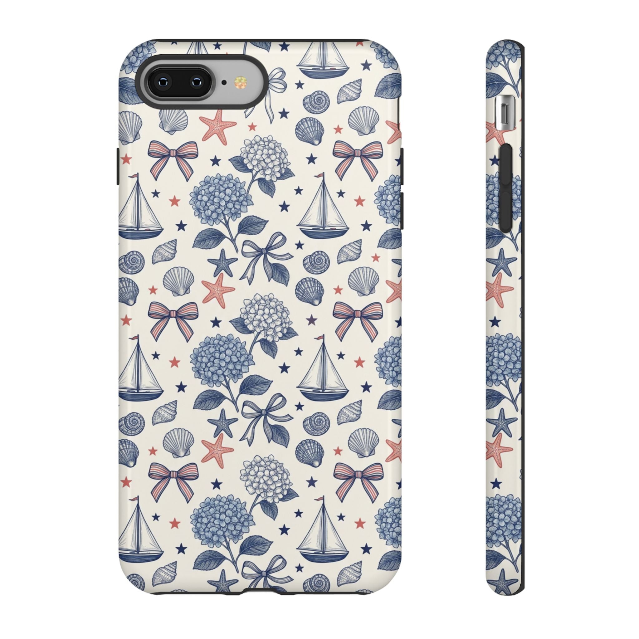 Coastal Americana Hydrangea Phone Case Printify