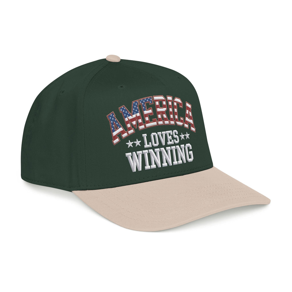 America Loves Winning Patriotic Hat – American Flag Cap