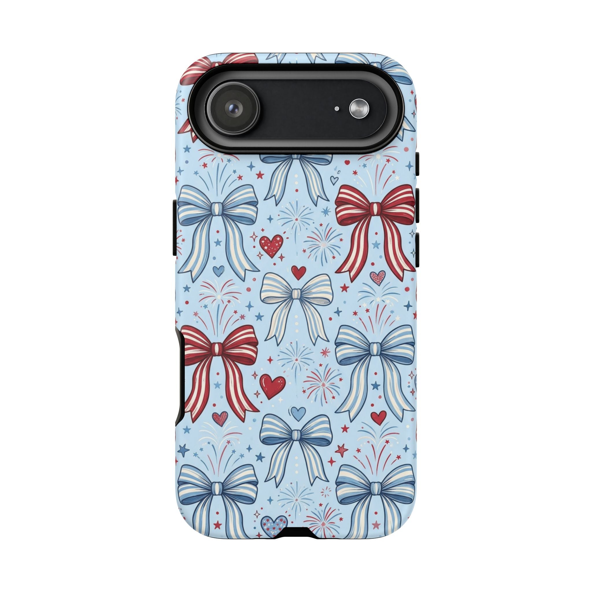 Patriotic Coquette Bows & Fireworks Phone Case Printify