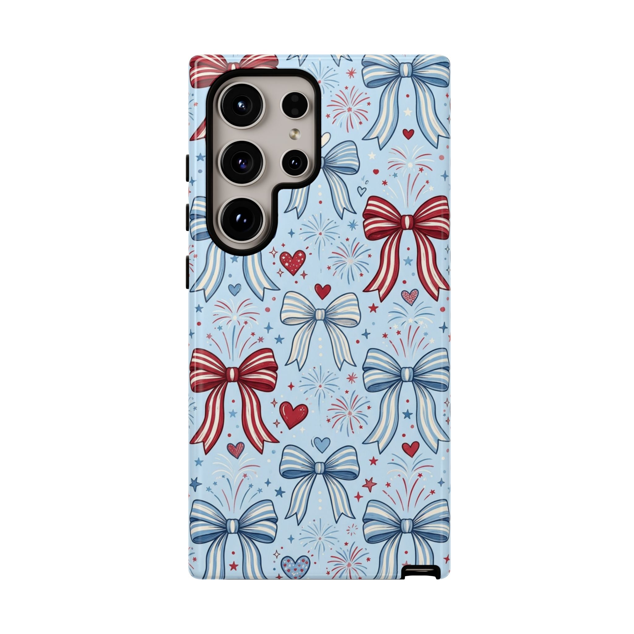Patriotic Coquette Bows & Fireworks Phone Case Printify
