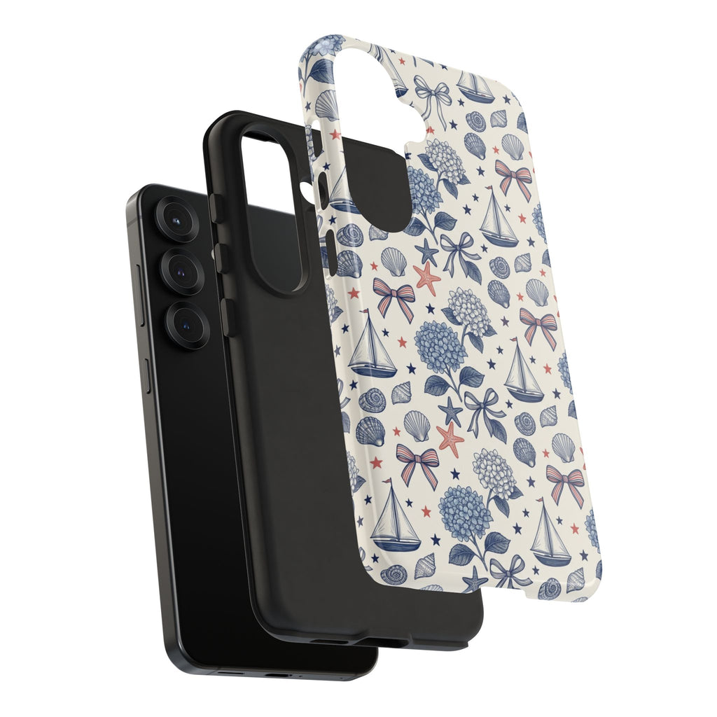 Coastal Americana Hydrangea Phone Case Printify
