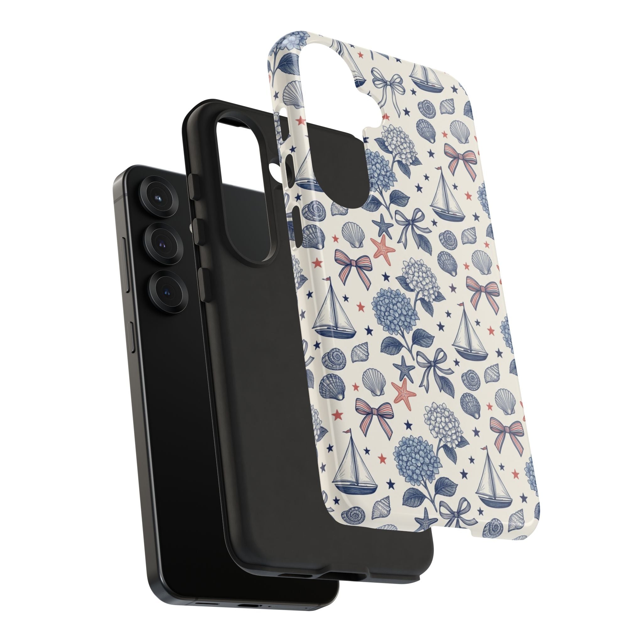 Coastal Americana Hydrangea Phone Case Printify