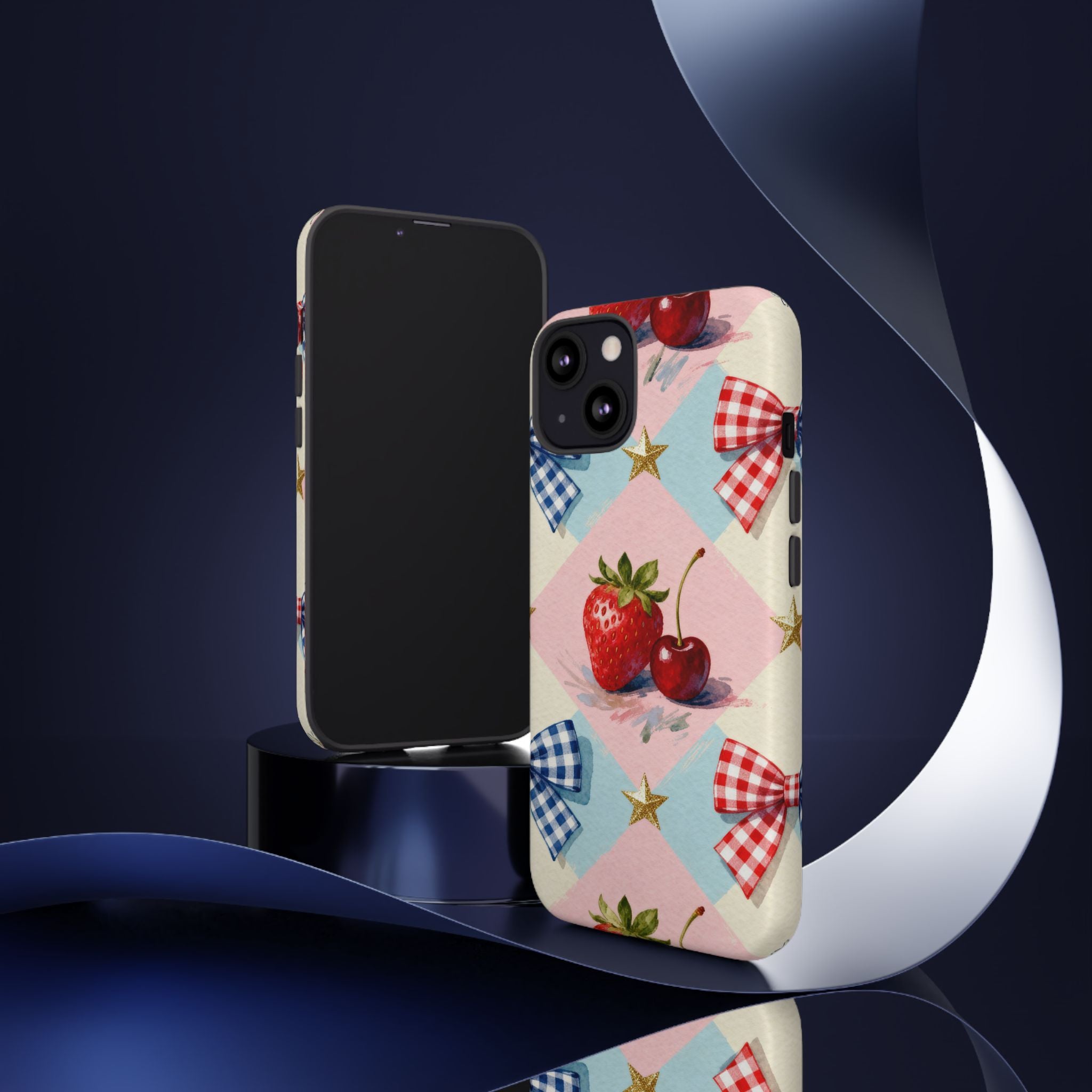 Americana Coquette Cherry Picnic Phone Case Printify