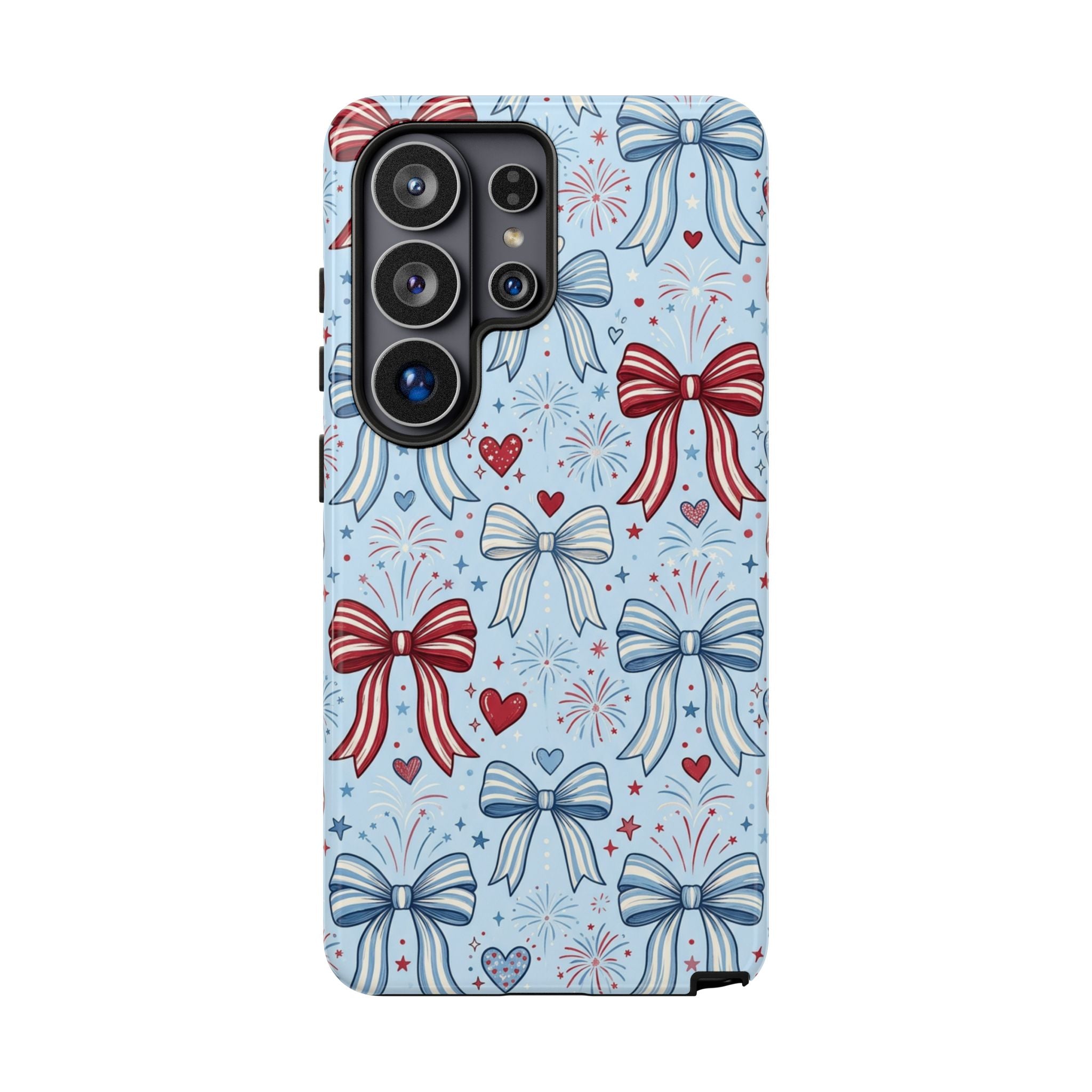 Patriotic Coquette Bows & Fireworks Phone Case Printify