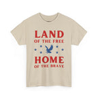 Land of the Free Home of the Brave Eagle Patriotic T-Shirt Printify
