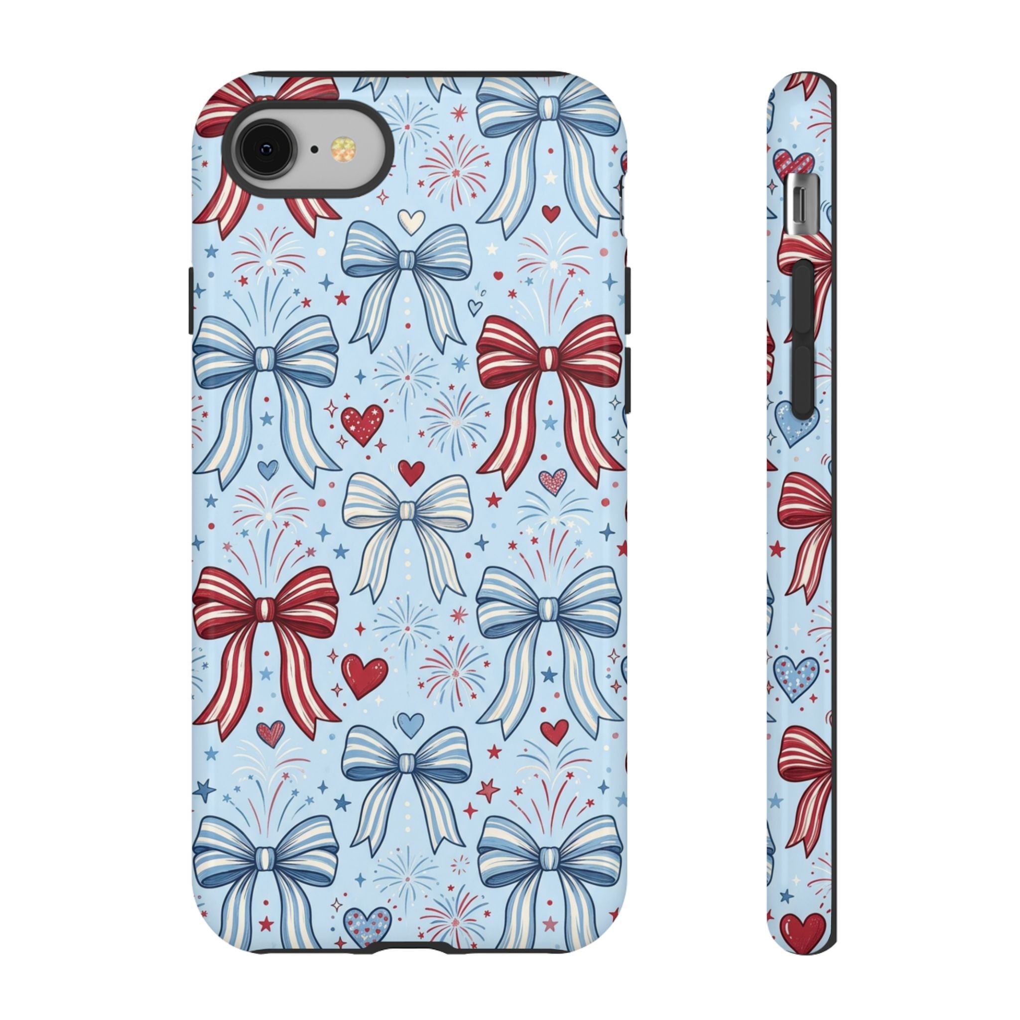 Patriotic Coquette Bows & Fireworks Phone Case Printify