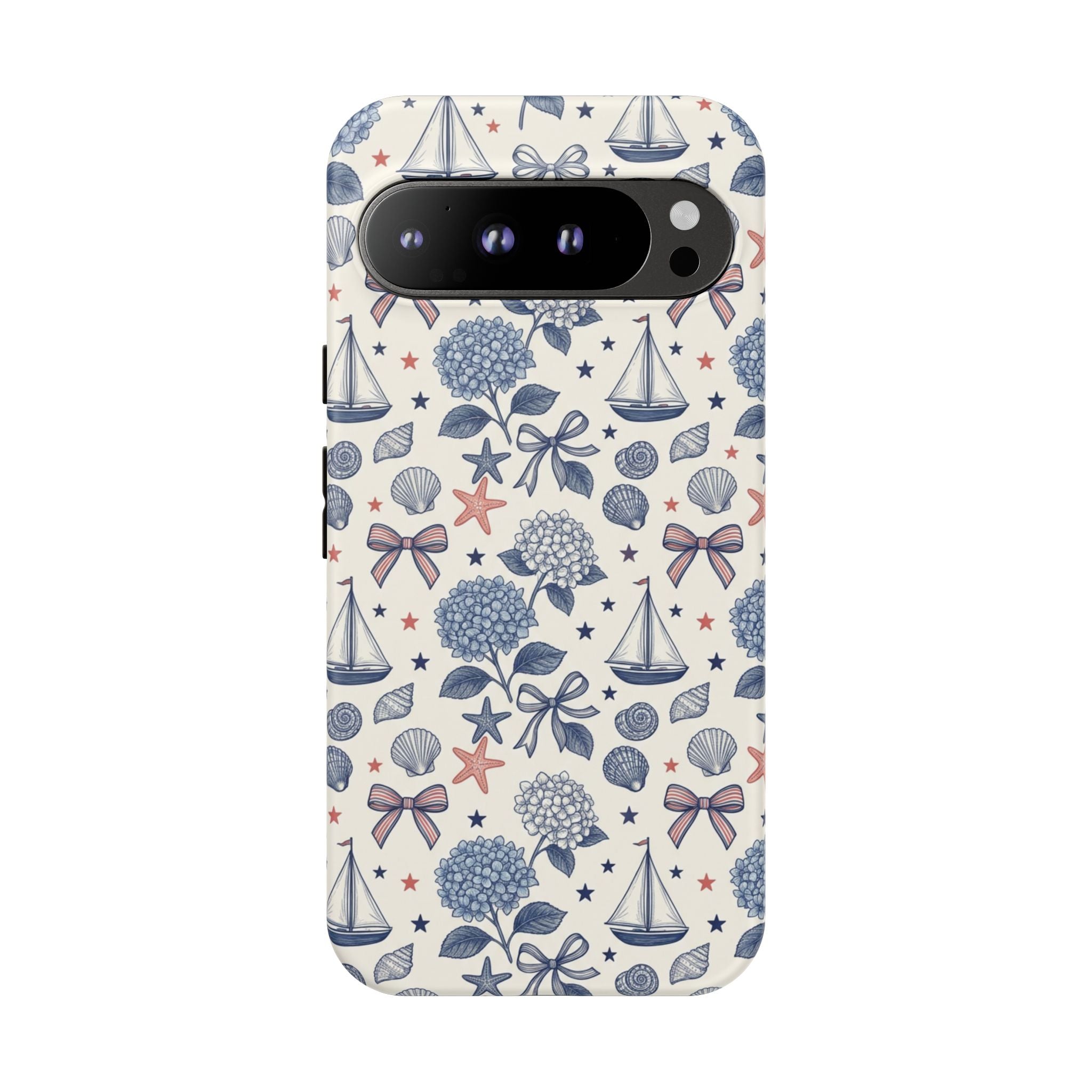 Coastal Americana Hydrangea Phone Case Printify