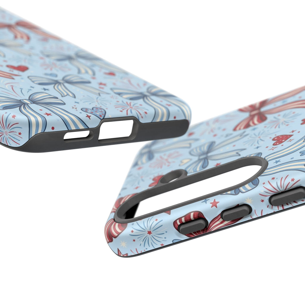 Patriotic Coquette Bows & Fireworks Phone Case Printify
