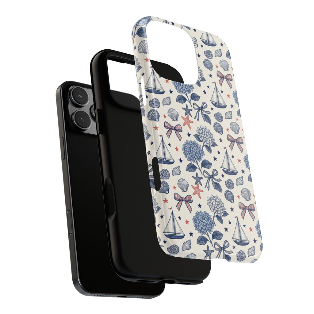 Coastal Americana Hydrangea Phone Case Printify