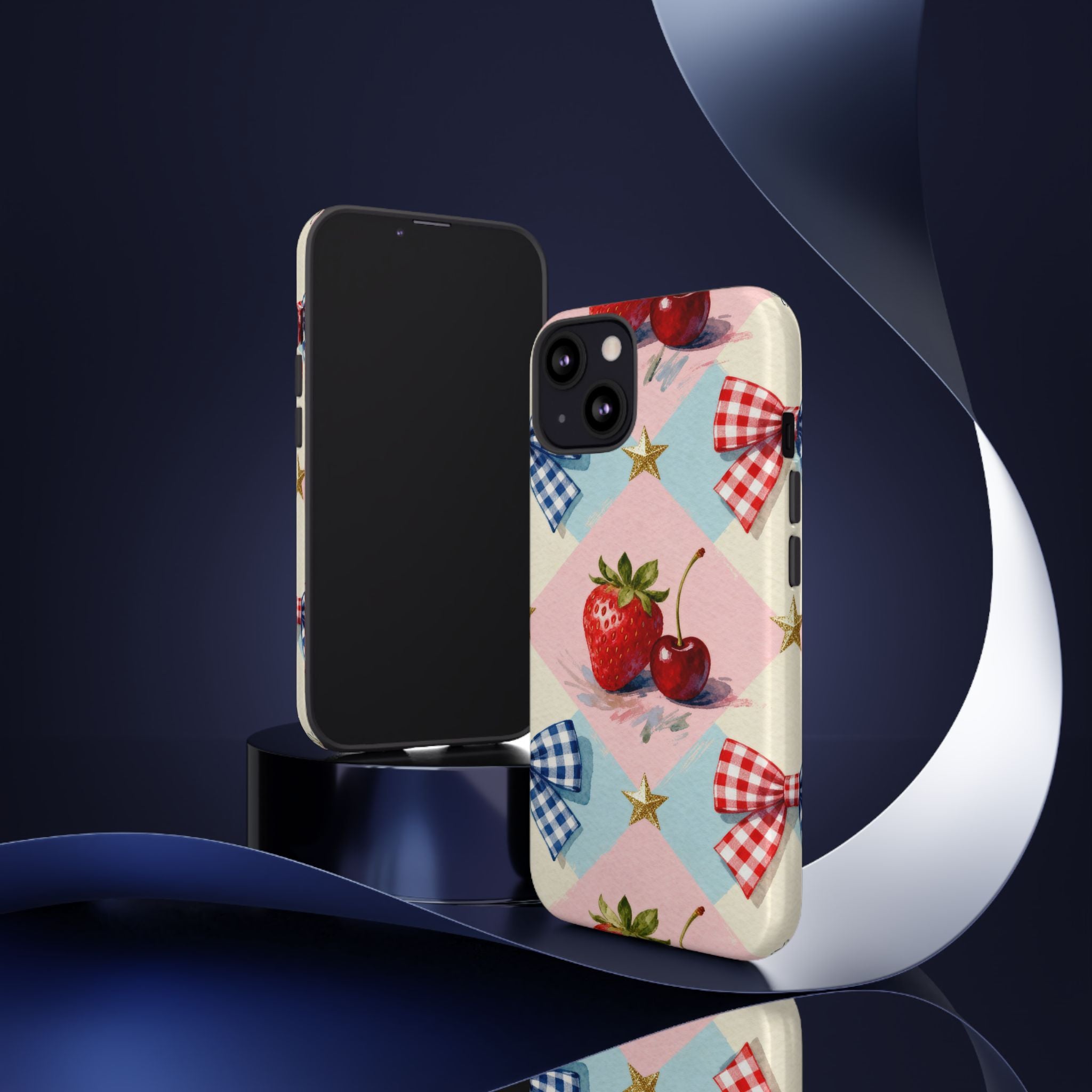 Americana Coquette Cherry Picnic Phone Case Printify