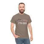 "America 1776–2026" Patriotic Unisex Cotton T-Shirt – Gildan 5000 Heavy Tee FIXED