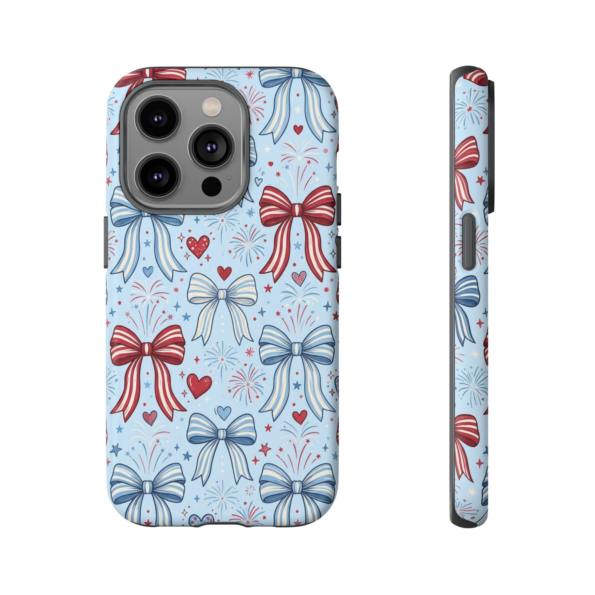 Patriotic Coquette Bows & Fireworks Phone Case Printify