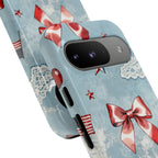 Americana Coquette Cherry Bow Phone Case Printify