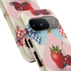Americana Coquette Cherry Picnic Phone Case Printify