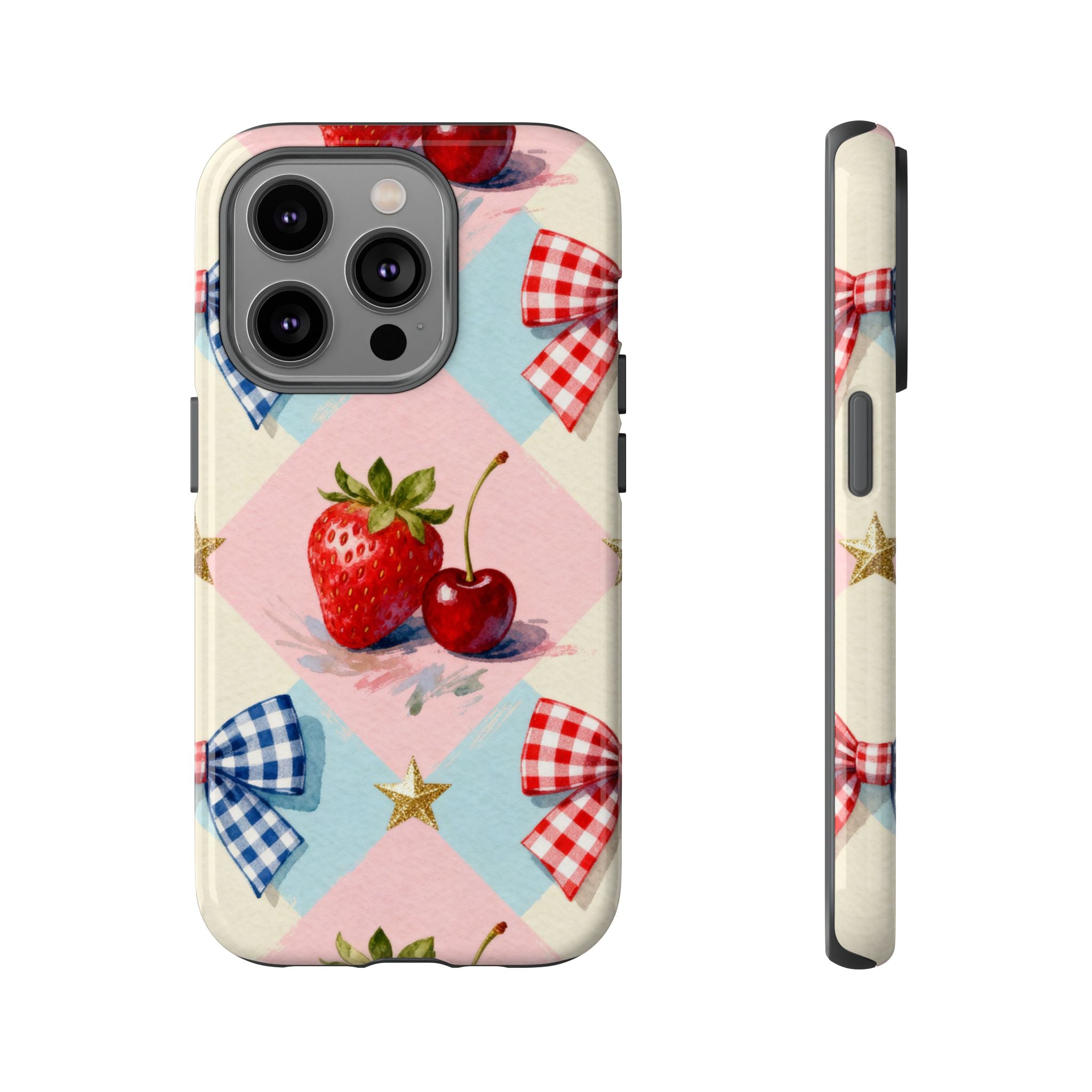 Americana Coquette Cherry Picnic Phone Case Printify