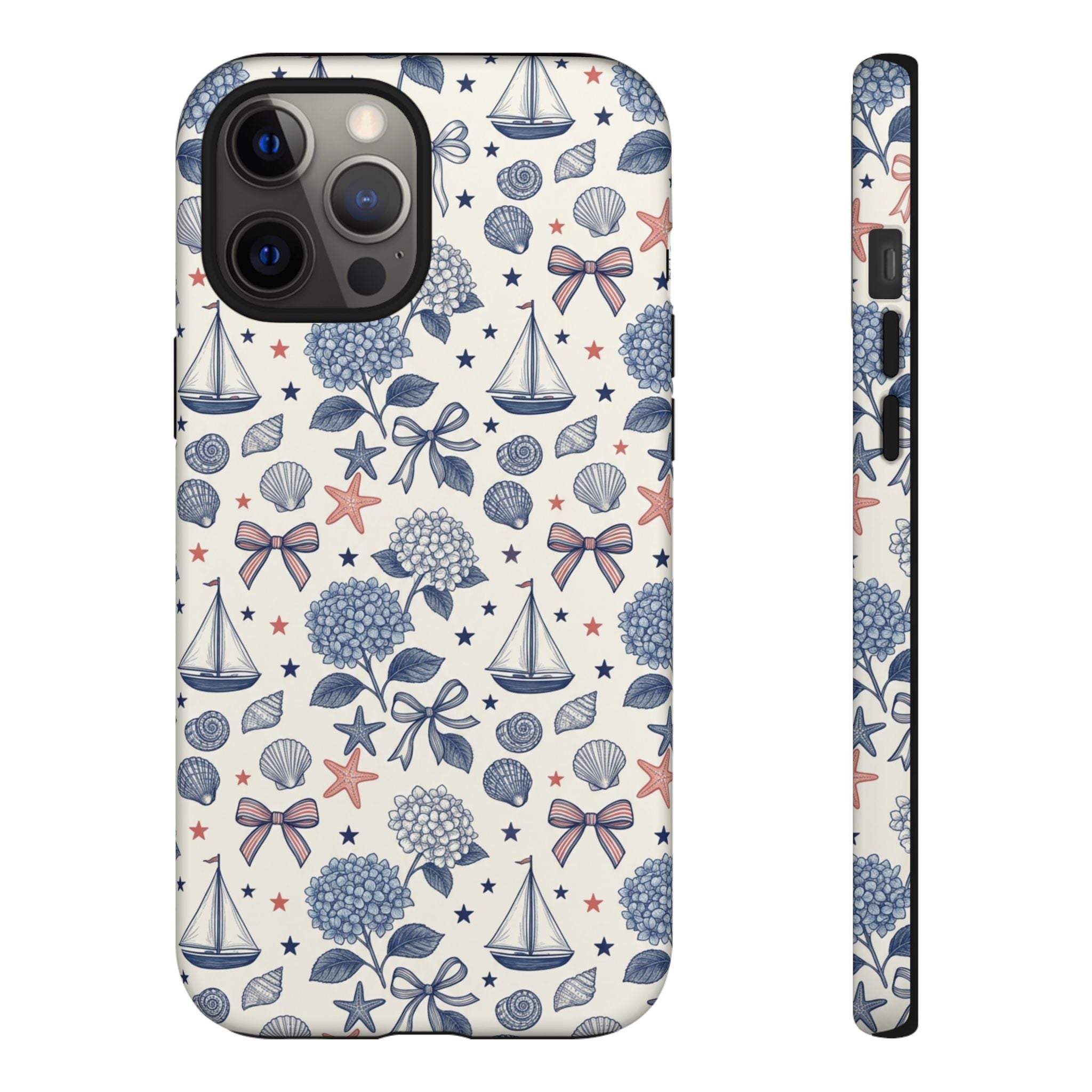 Coastal Americana Hydrangea Phone Case Printify