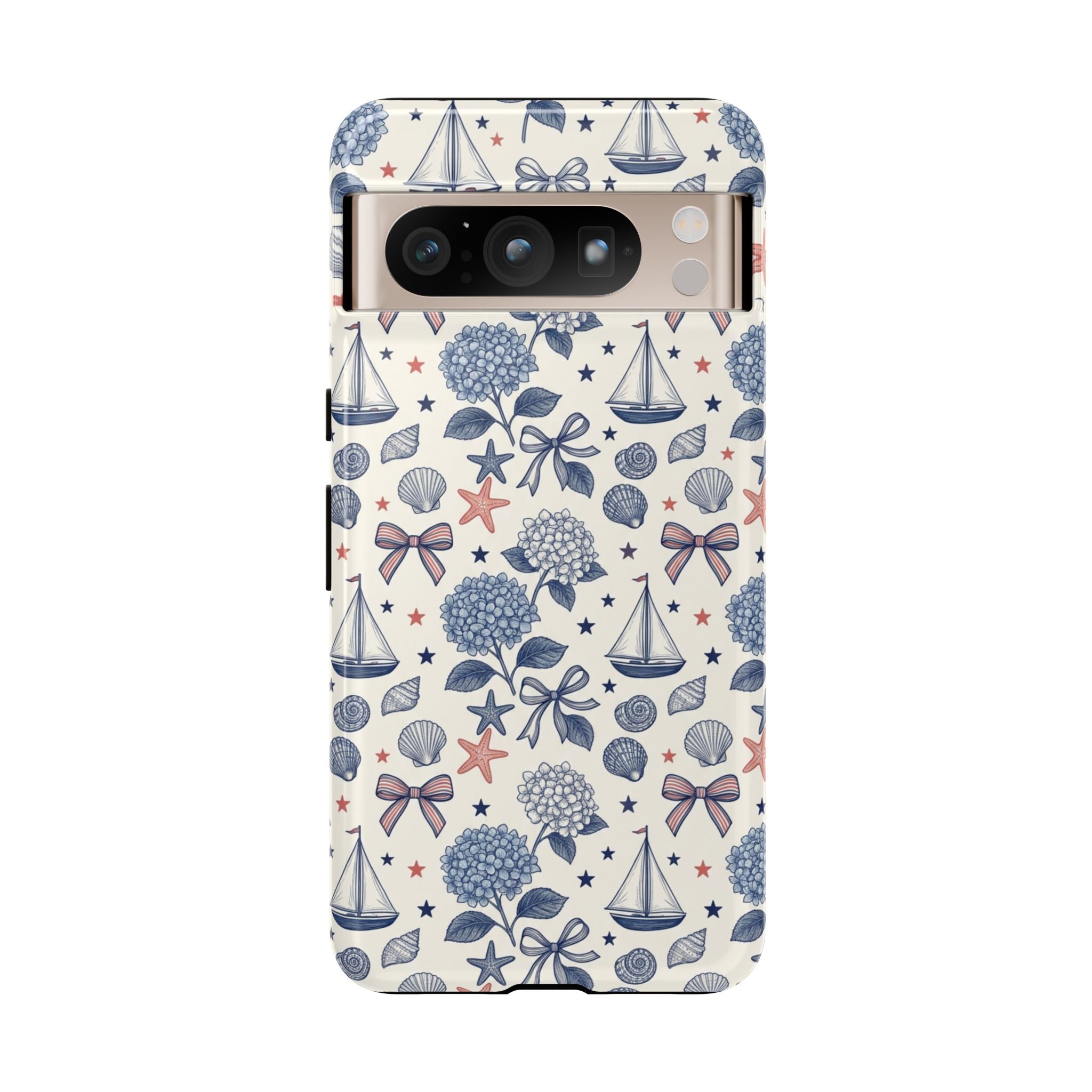 Coastal Americana Hydrangea Phone Case Printify