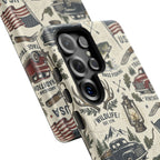Patriotic Outdoors Phone Case – Bass Fishing & Vintage Americana Case Printify