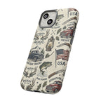 Patriotic Outdoors Phone Case – Bass Fishing & Vintage Americana Case Printify