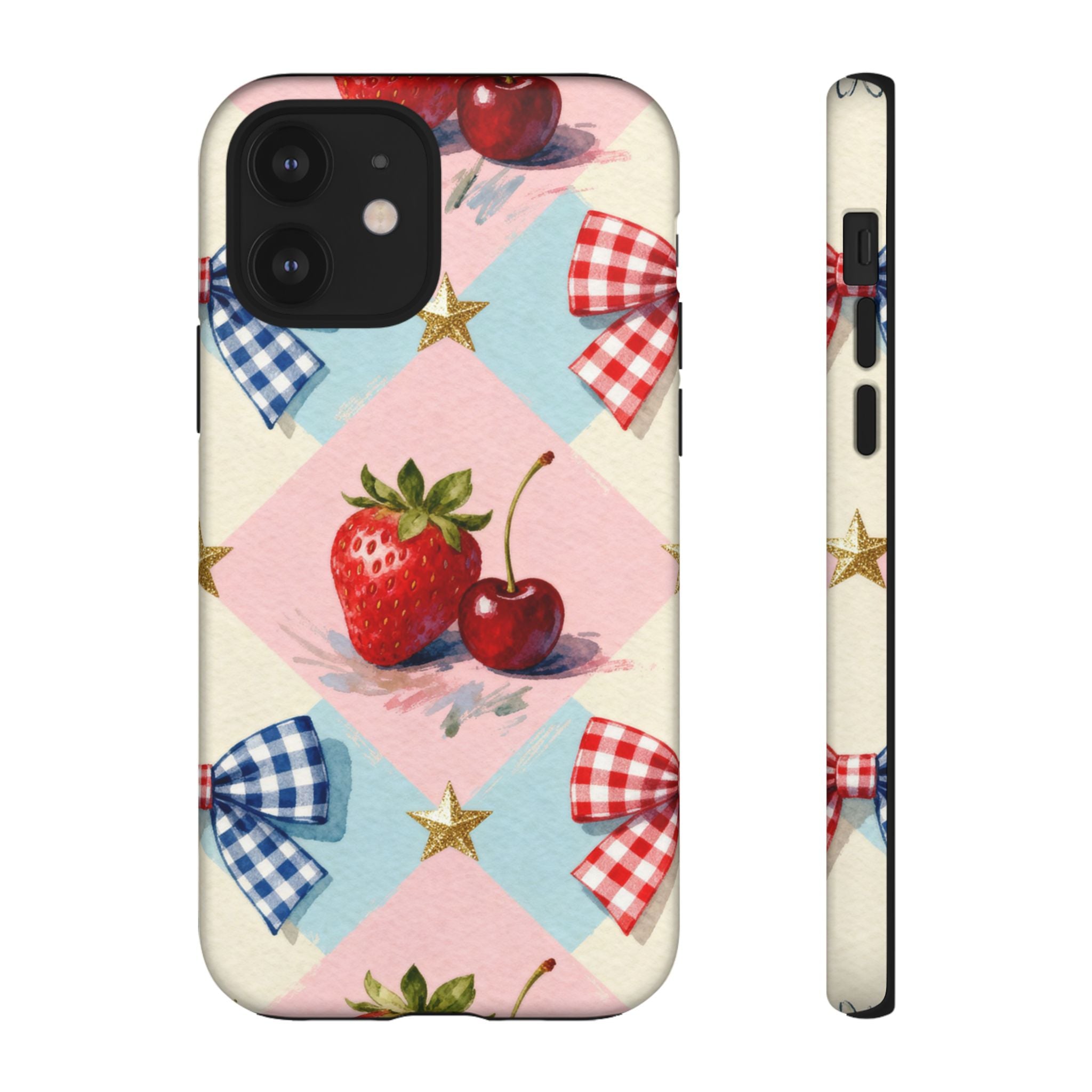 Americana Coquette Cherry Picnic Phone Case Printify