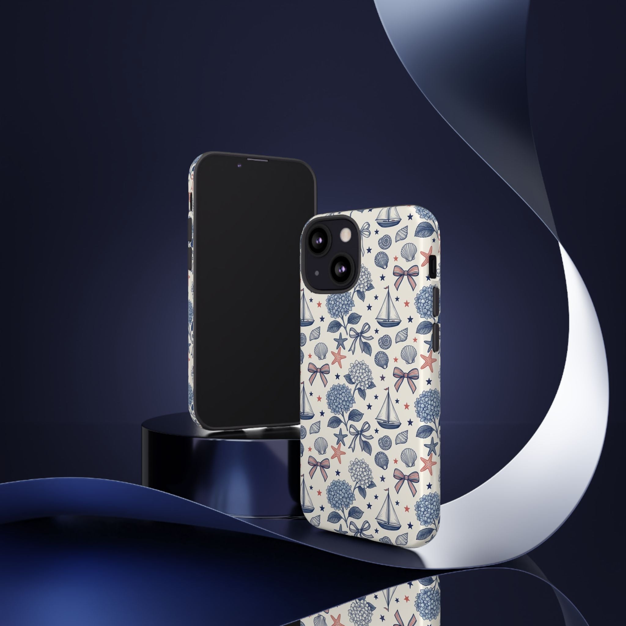Coastal Americana Hydrangea Phone Case Printify