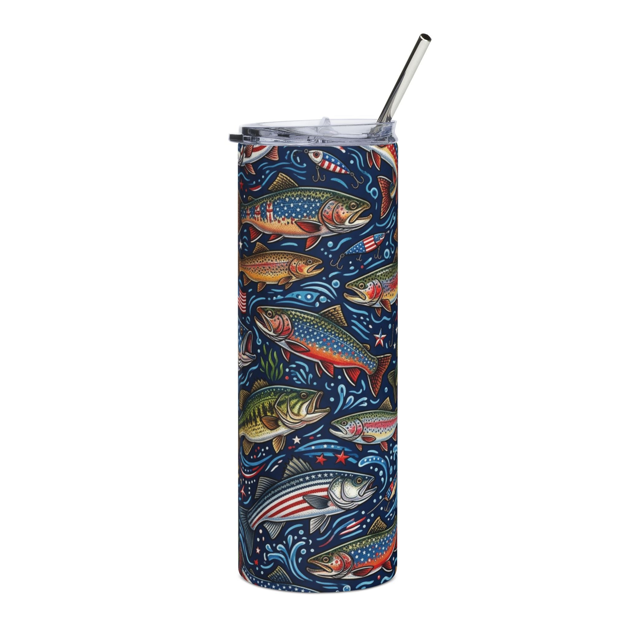 American Bass 20oz Stainless Steel Tumbler Printify