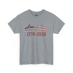 "America 1776–2026" Patriotic Unisex Cotton T-Shirt – Gildan 5000 Heavy Tee FIXED