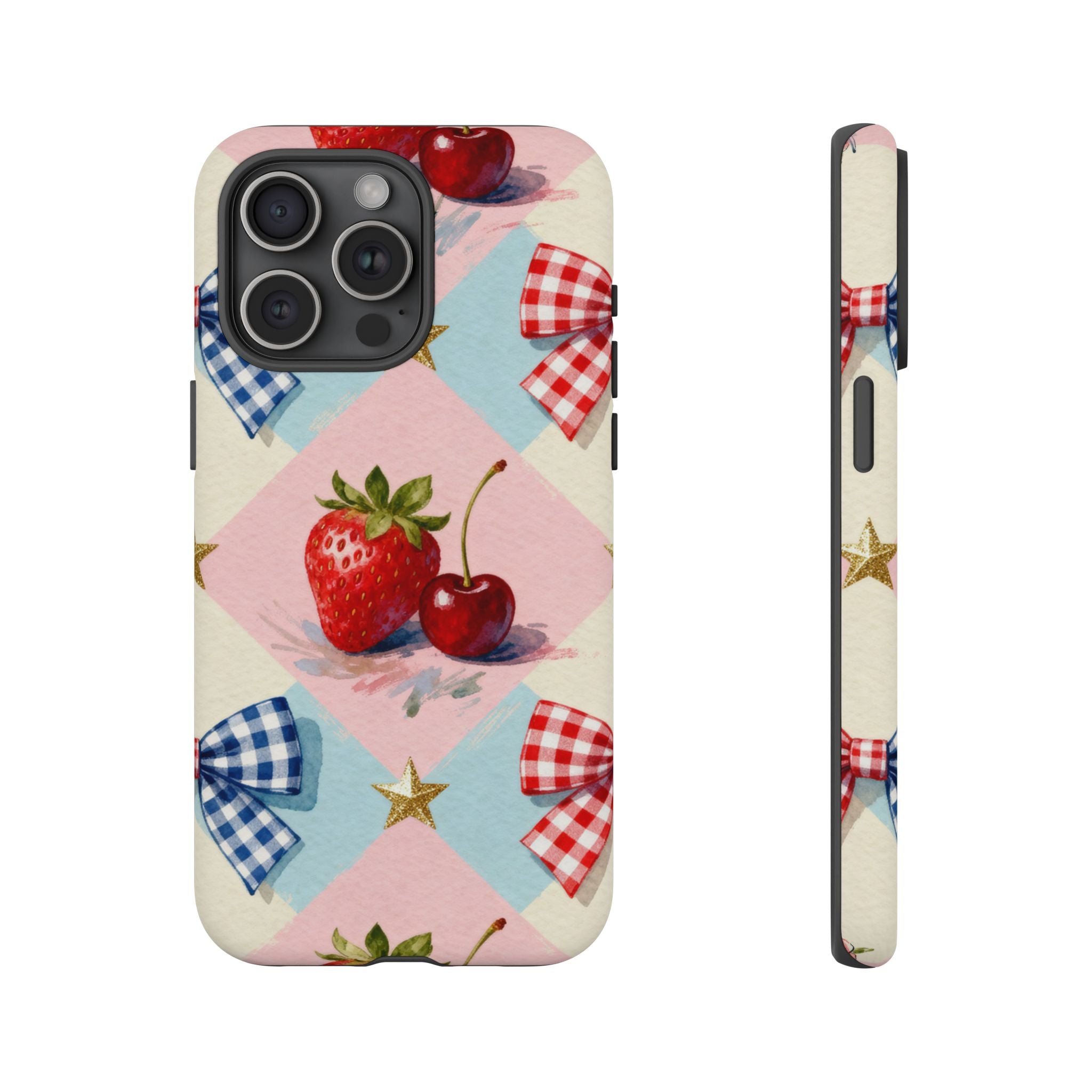 Americana Coquette Cherry Picnic Phone Case Printify