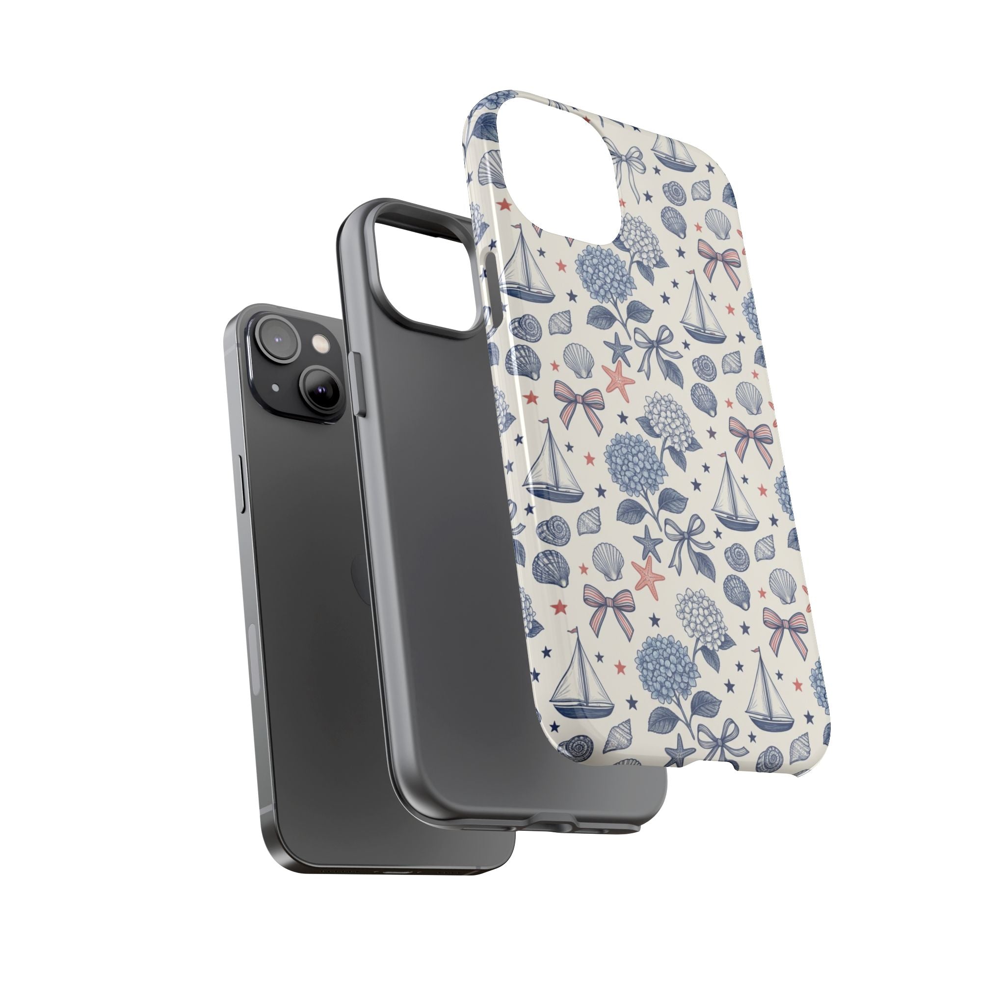 Coastal Americana Hydrangea Phone Case Printify